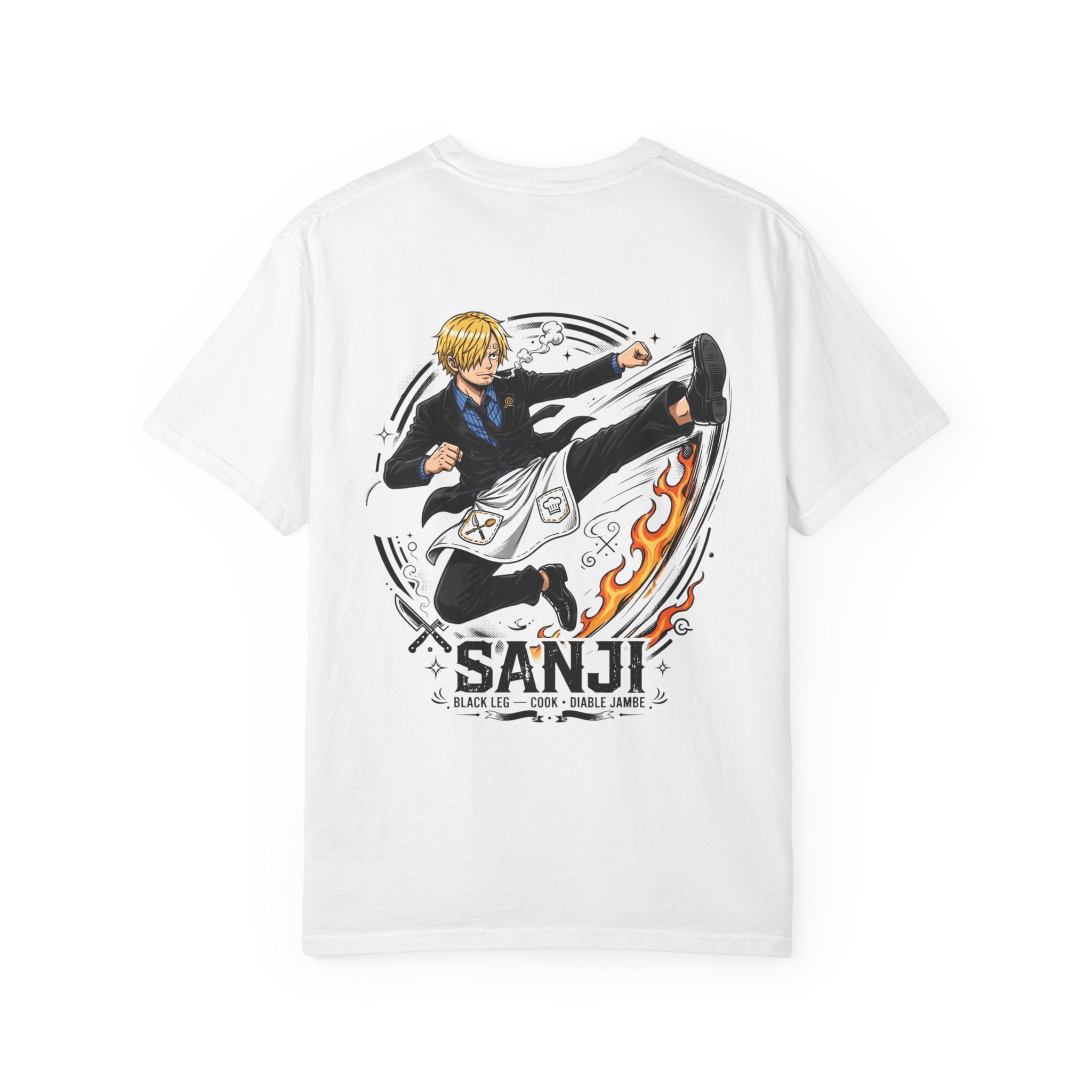 Sanji Anime Action Tee — One Piece Character Back Graphic T‑Shirt