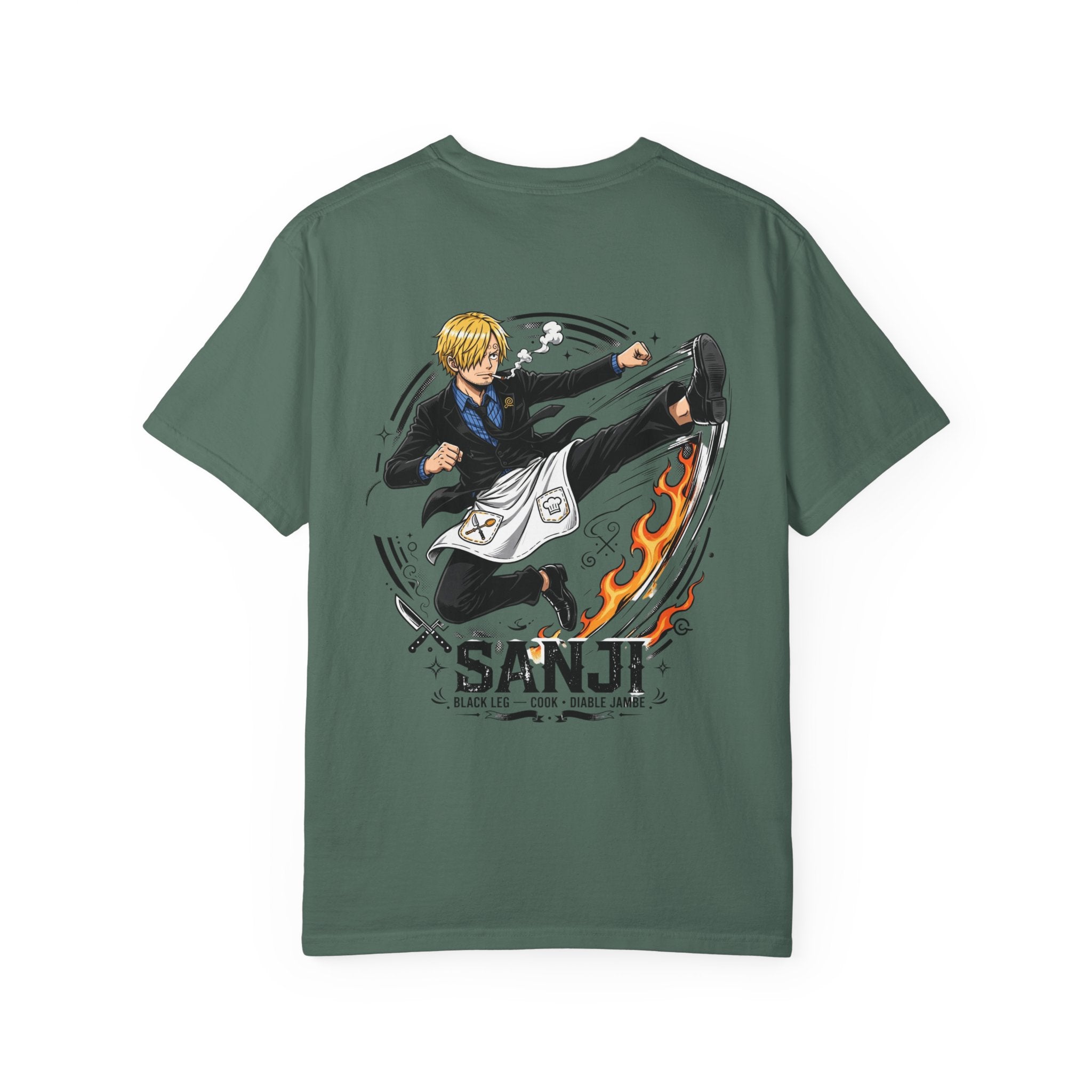 Sanji Anime Action Tee — One Piece Character Back Graphic T‑Shirt