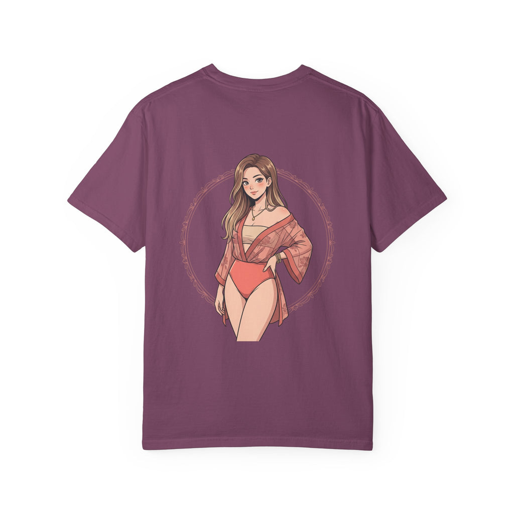 Graphic T-Shirt — Beachy Pinup Girl Illustration