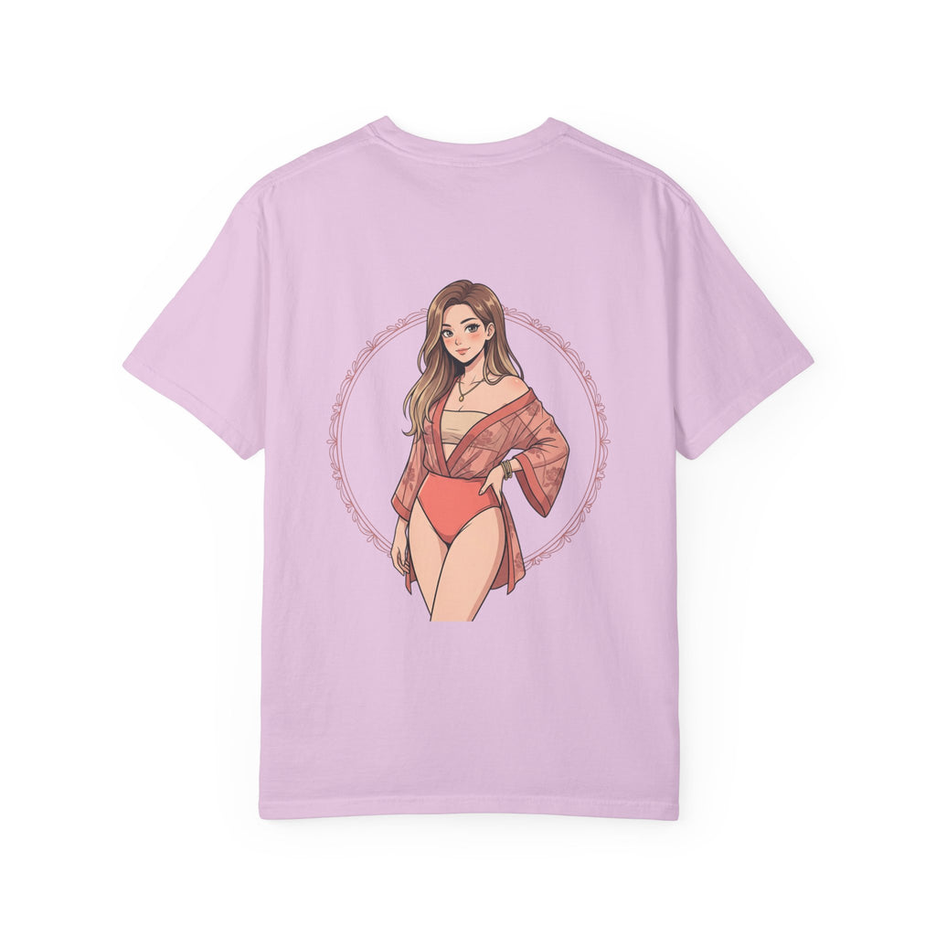Graphic T-Shirt — Beachy Pinup Girl Illustration