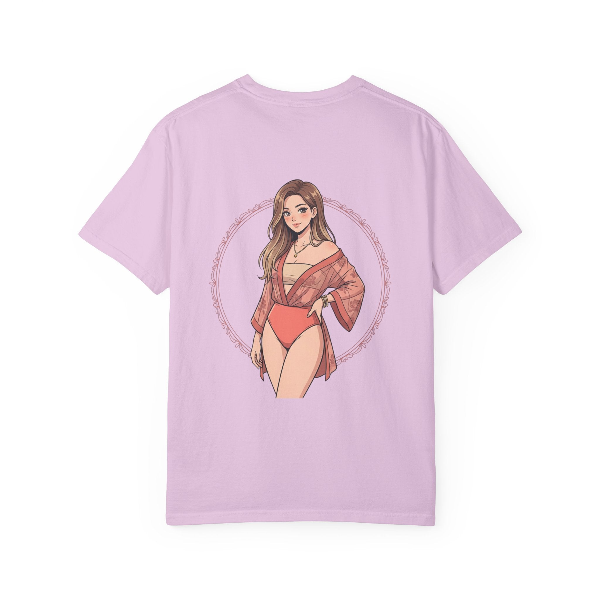 Graphic T-Shirt — Beachy Pinup Girl Illustration