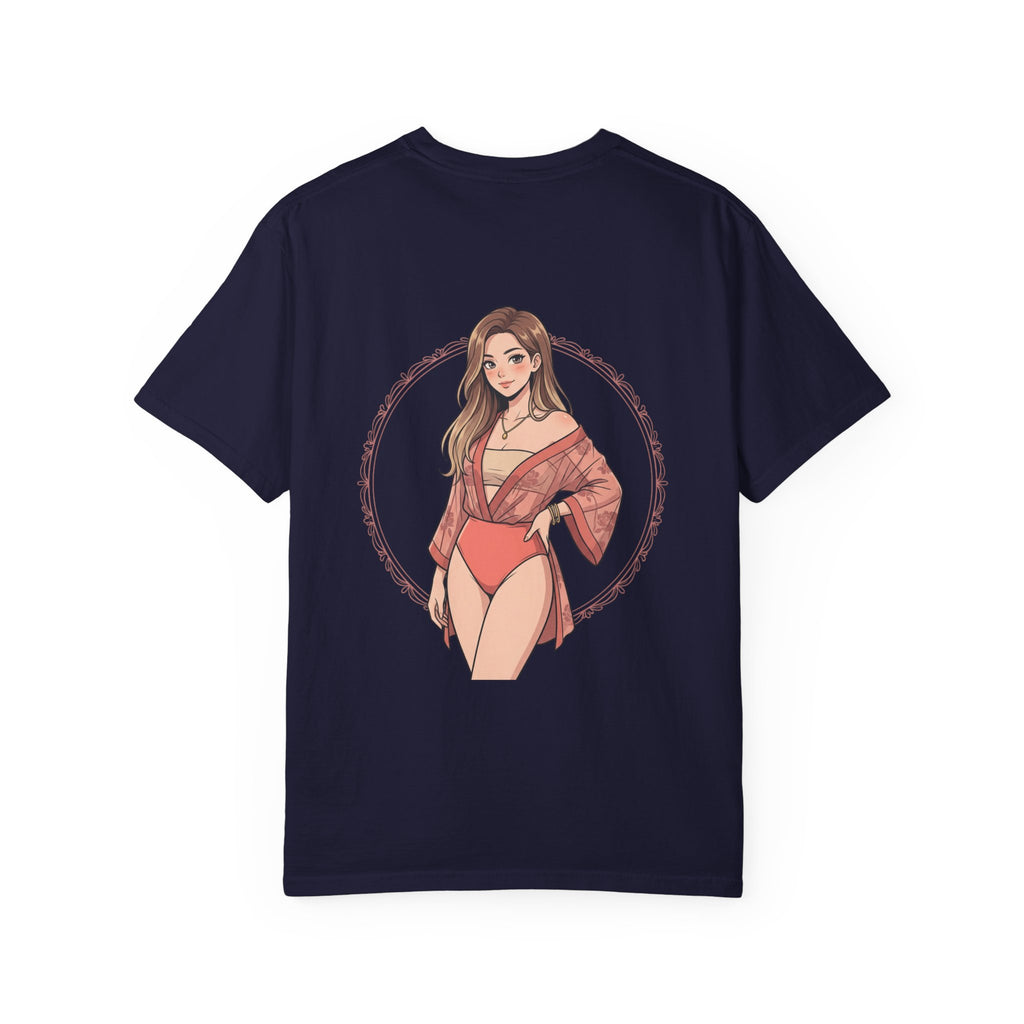 Graphic T-Shirt — Beachy Pinup Girl Illustration