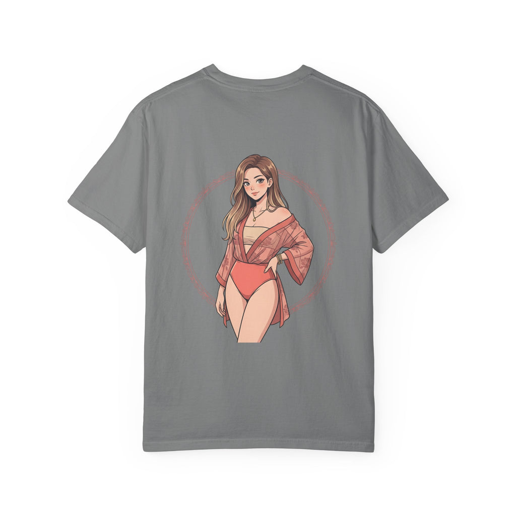 Graphic T-Shirt — Beachy Pinup Girl Illustration