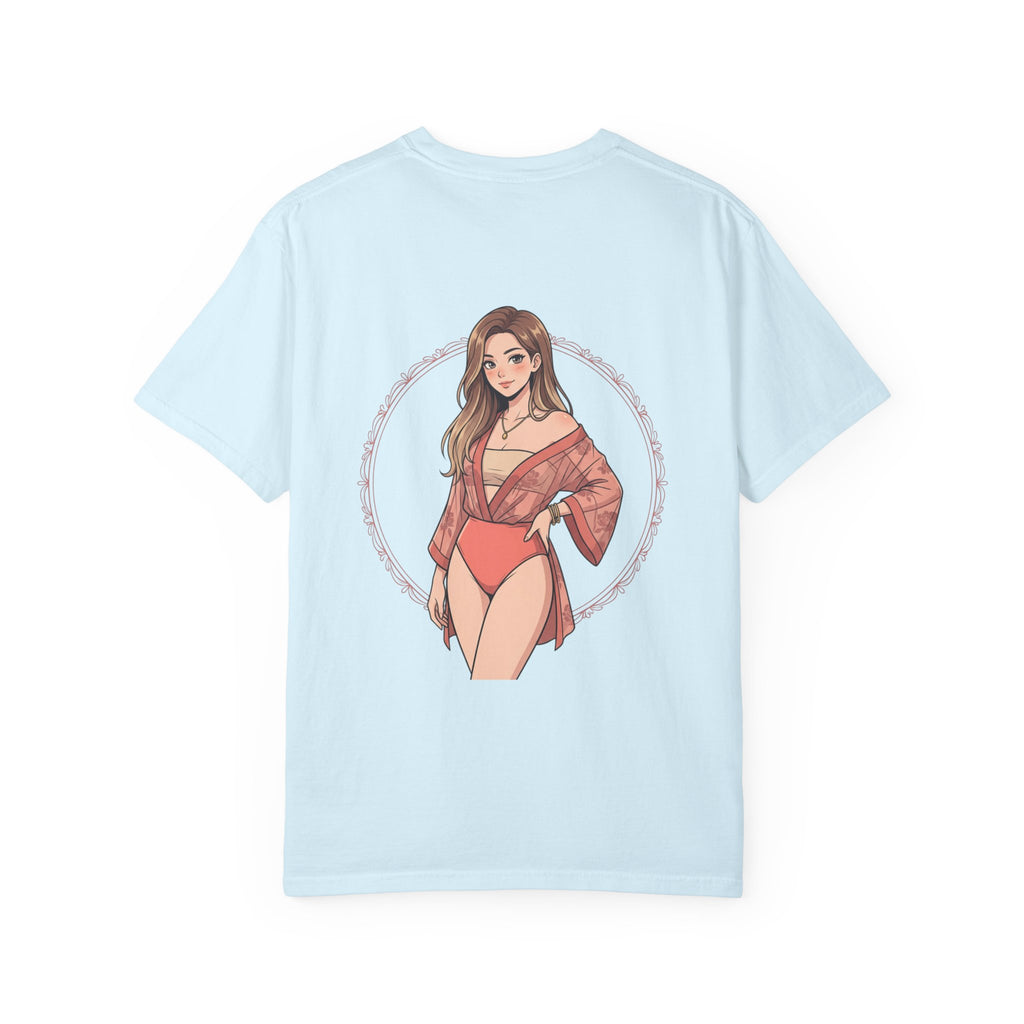Graphic T-Shirt — Beachy Pinup Girl Illustration