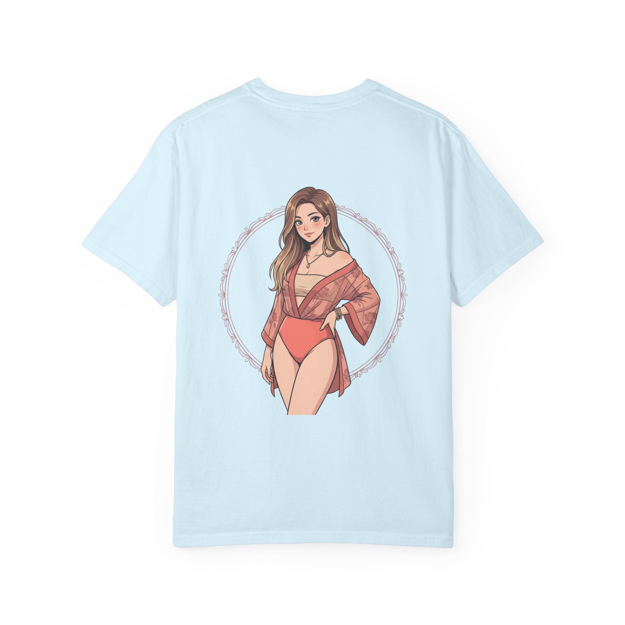 Graphic T-Shirt — Beachy Pinup Girl Illustration