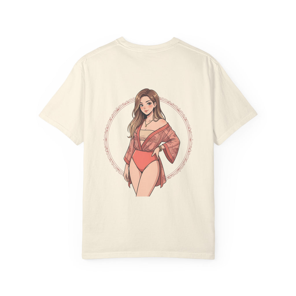 Graphic T-Shirt — Beachy Pinup Girl Illustration