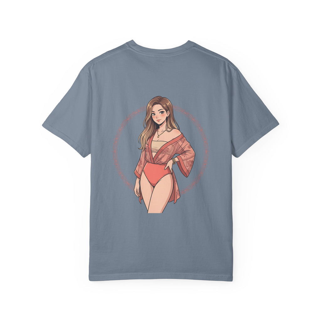 Graphic T-Shirt — Beachy Pinup Girl Illustration
