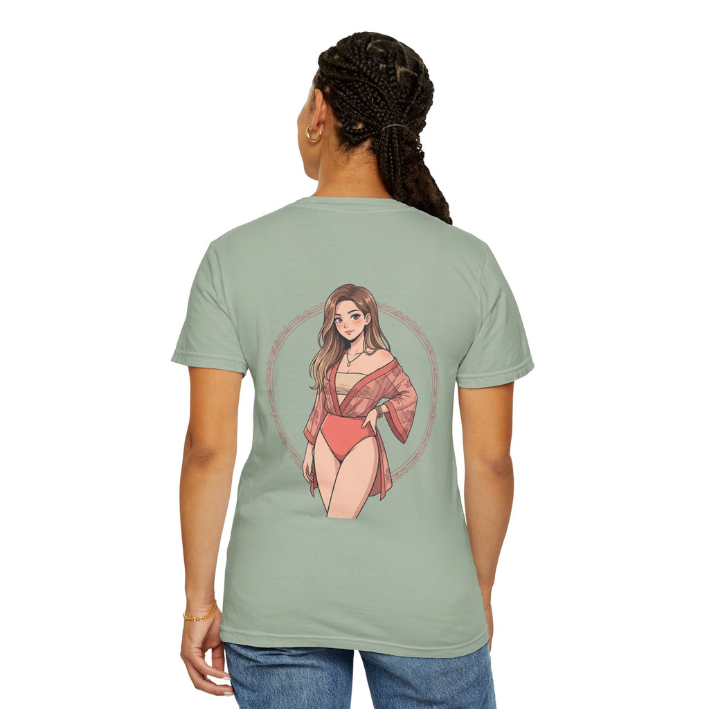 Graphic T-Shirt — Beachy Pinup Girl Illustration