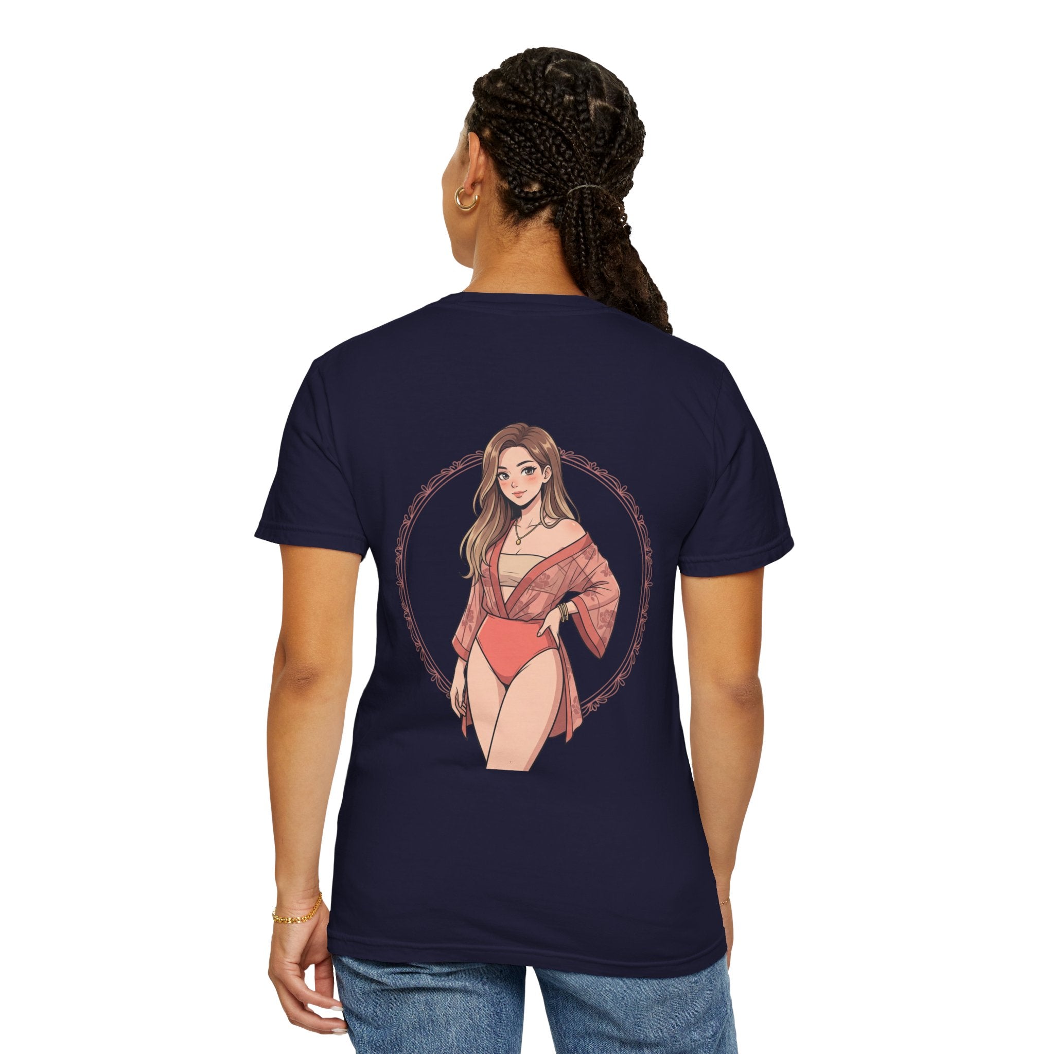 Graphic T-Shirt — Beachy Pinup Girl Illustration