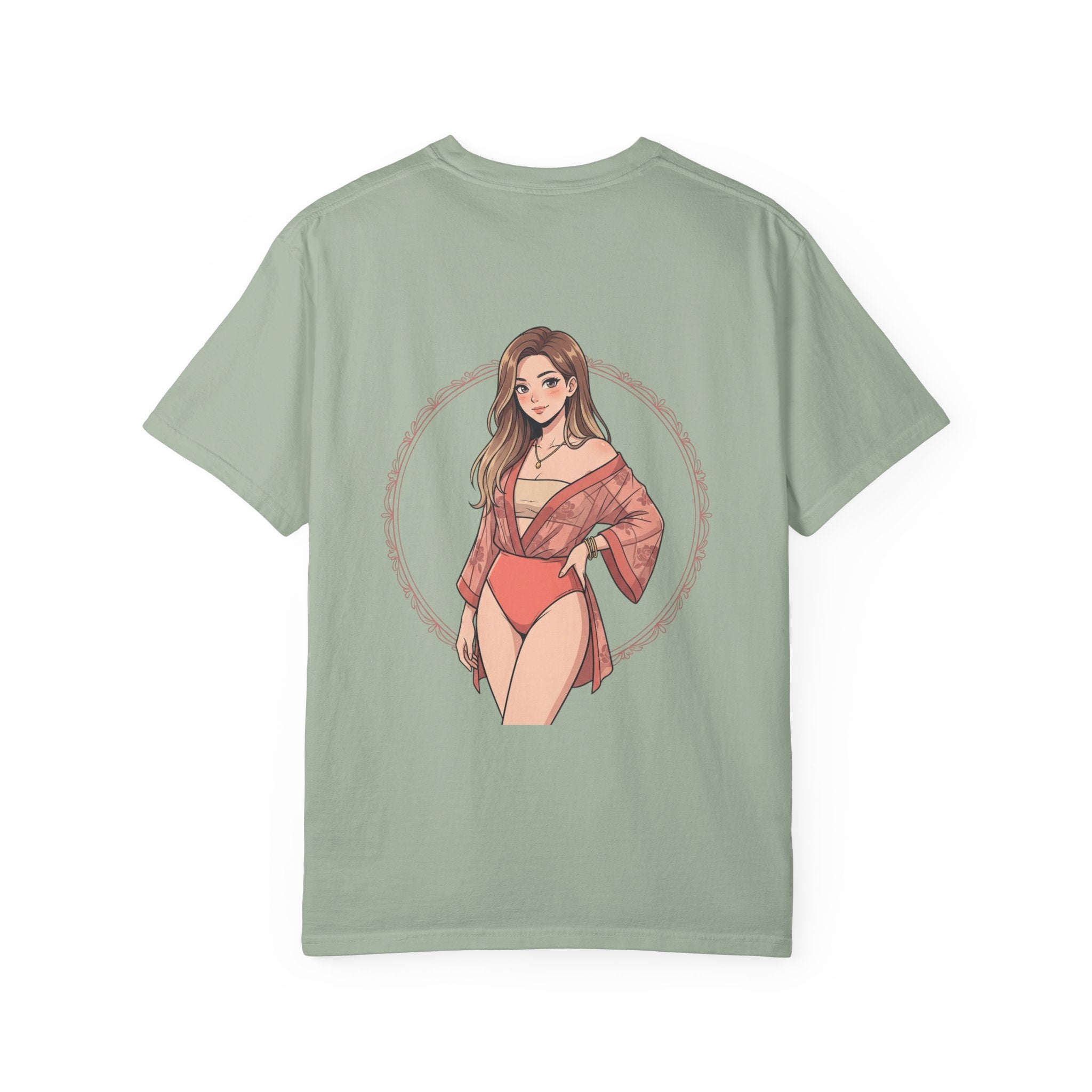 Graphic T-Shirt — Beachy Pinup Girl Illustration