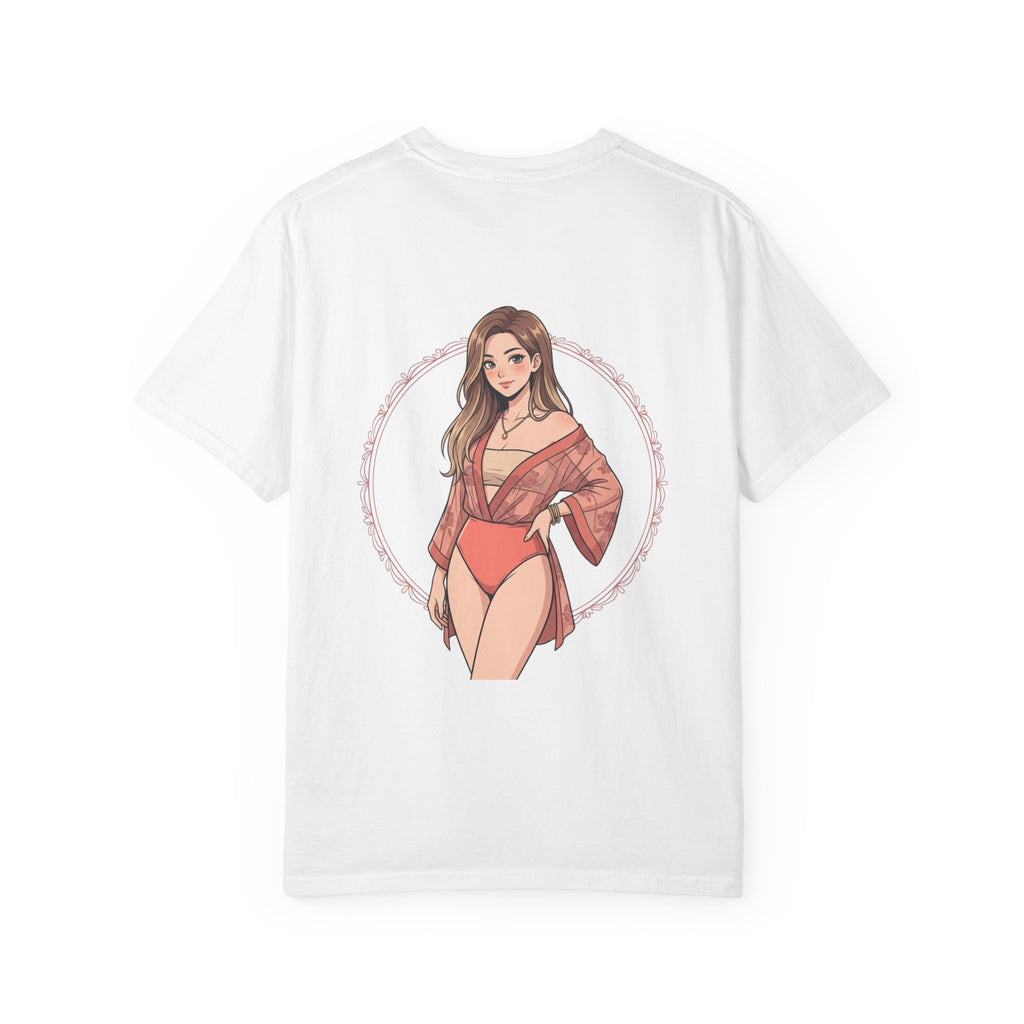 Graphic T-Shirt — Beachy Pinup Girl Illustration