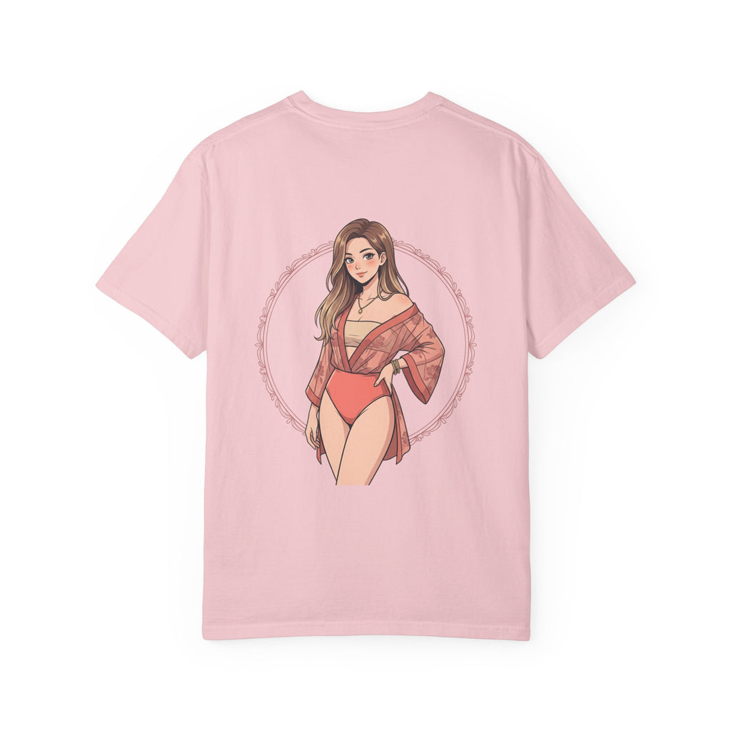 Graphic T-Shirt — Beachy Pinup Girl Illustration