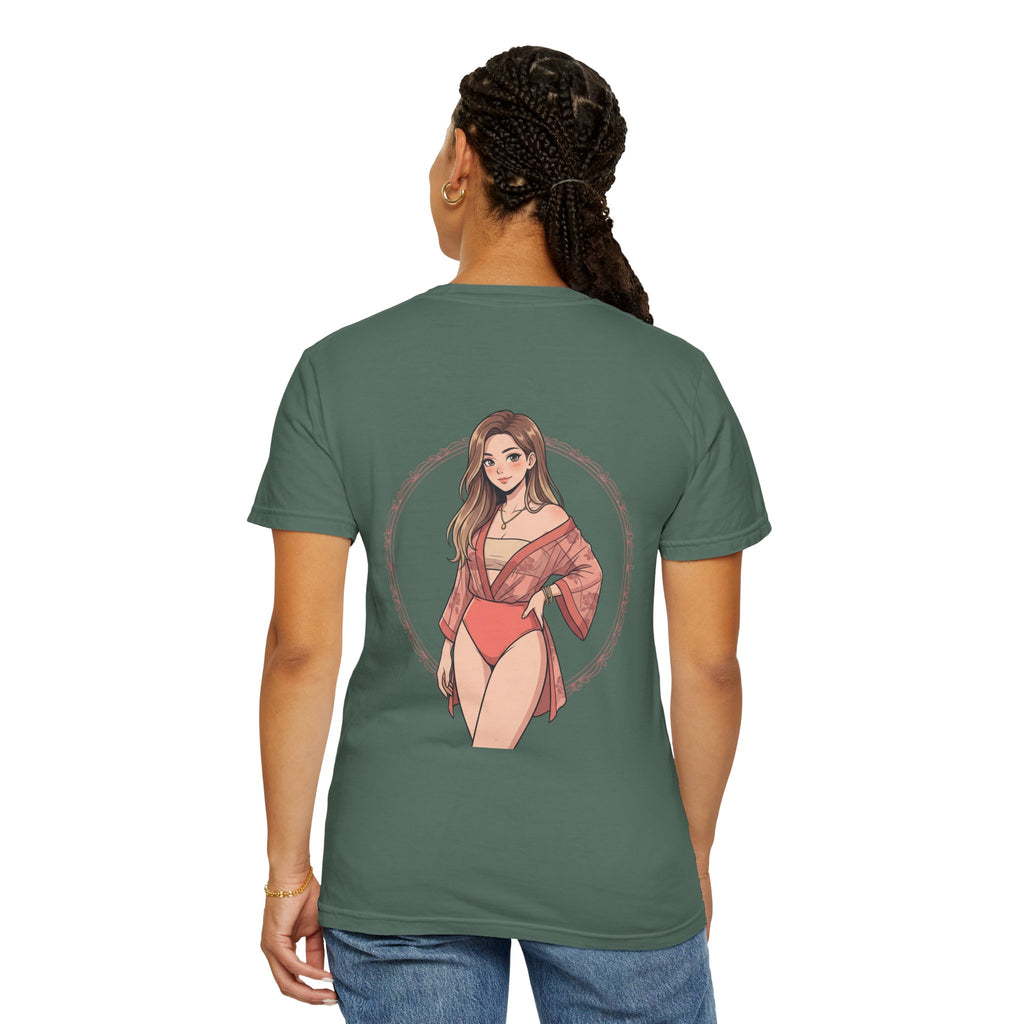 Graphic T-Shirt — Beachy Pinup Girl Illustration