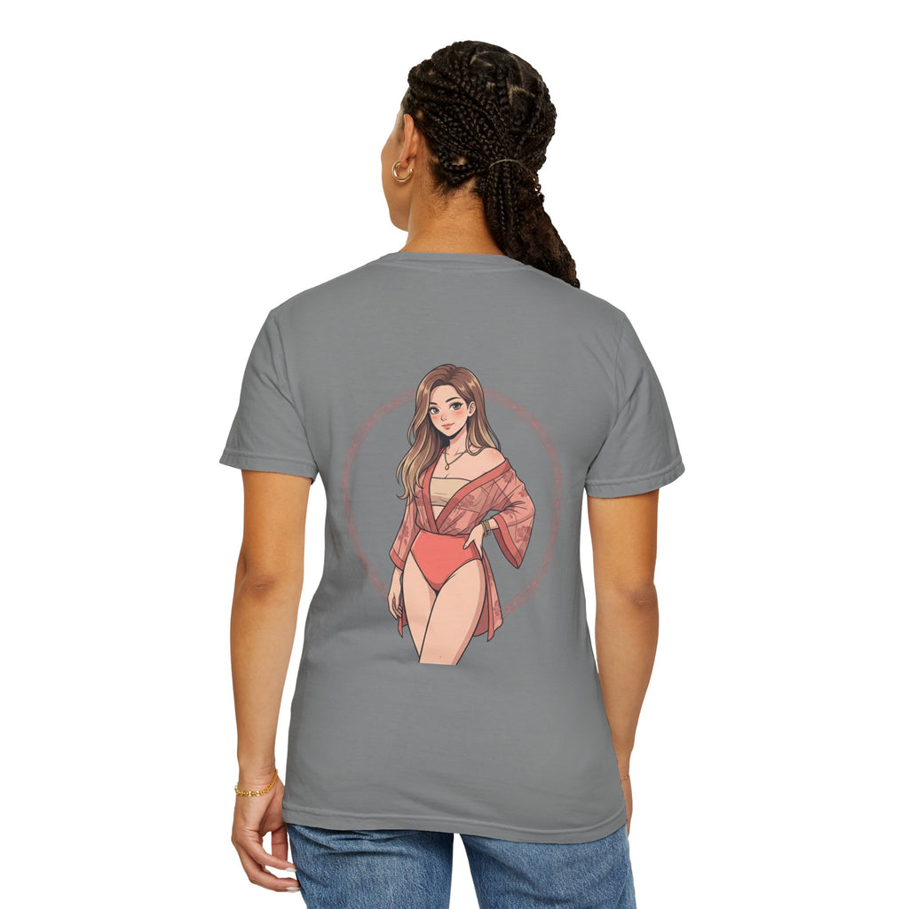 Graphic T-Shirt — Beachy Pinup Girl Illustration
