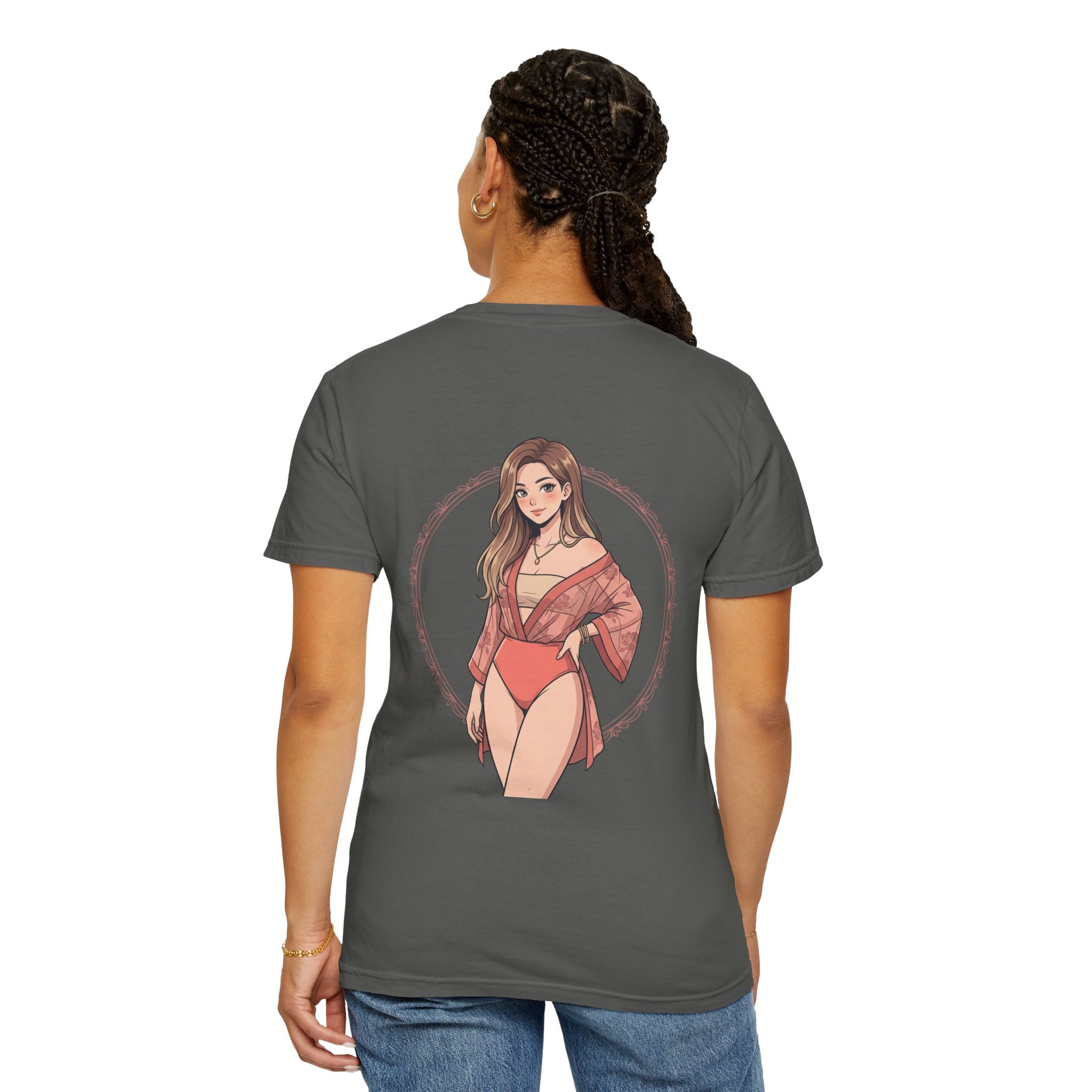 Graphic T-Shirt — Beachy Pinup Girl Illustration