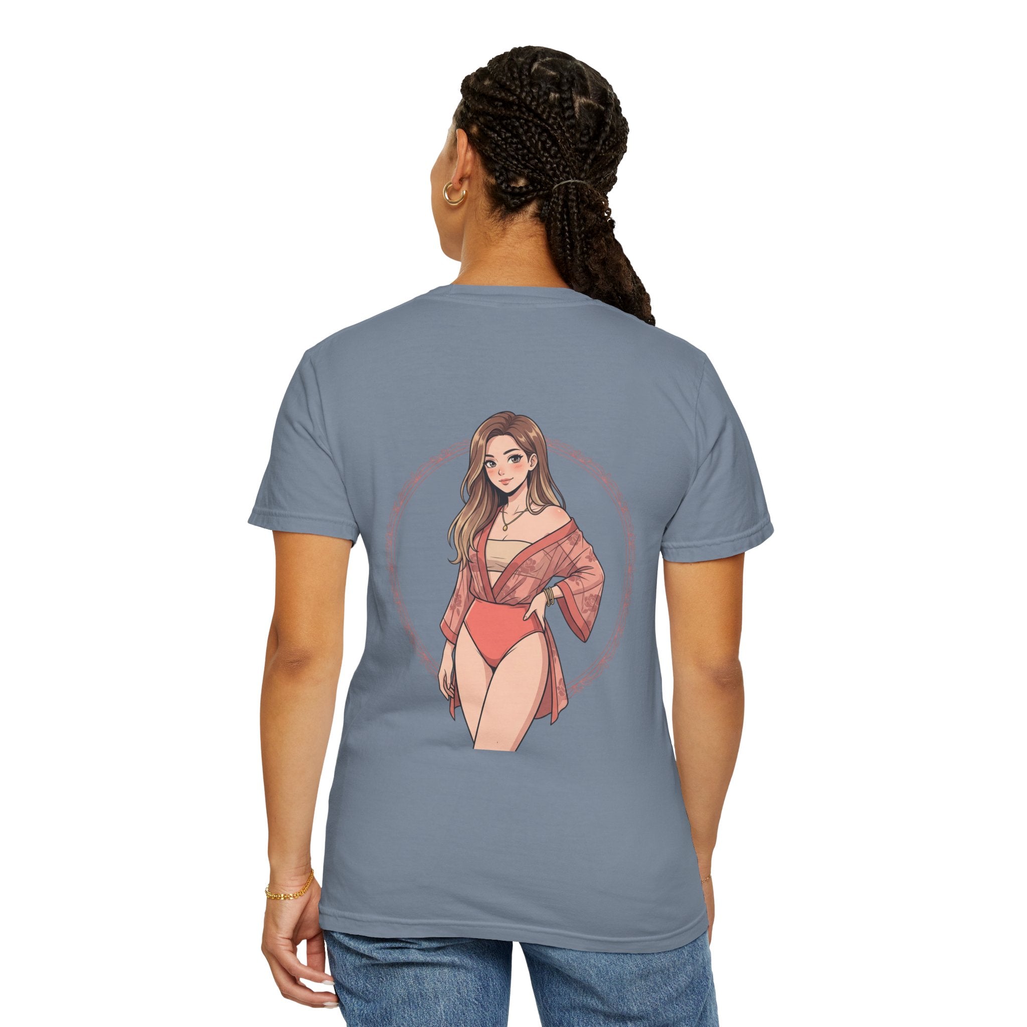 Graphic T-Shirt — Beachy Pinup Girl Illustration