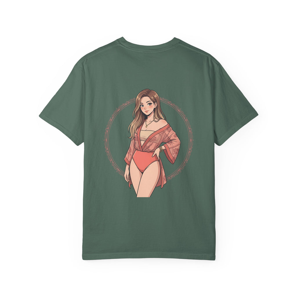 Graphic T-Shirt — Beachy Pinup Girl Illustration